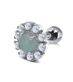 Green Aventurine CZ Ear Piercing TIP-2803